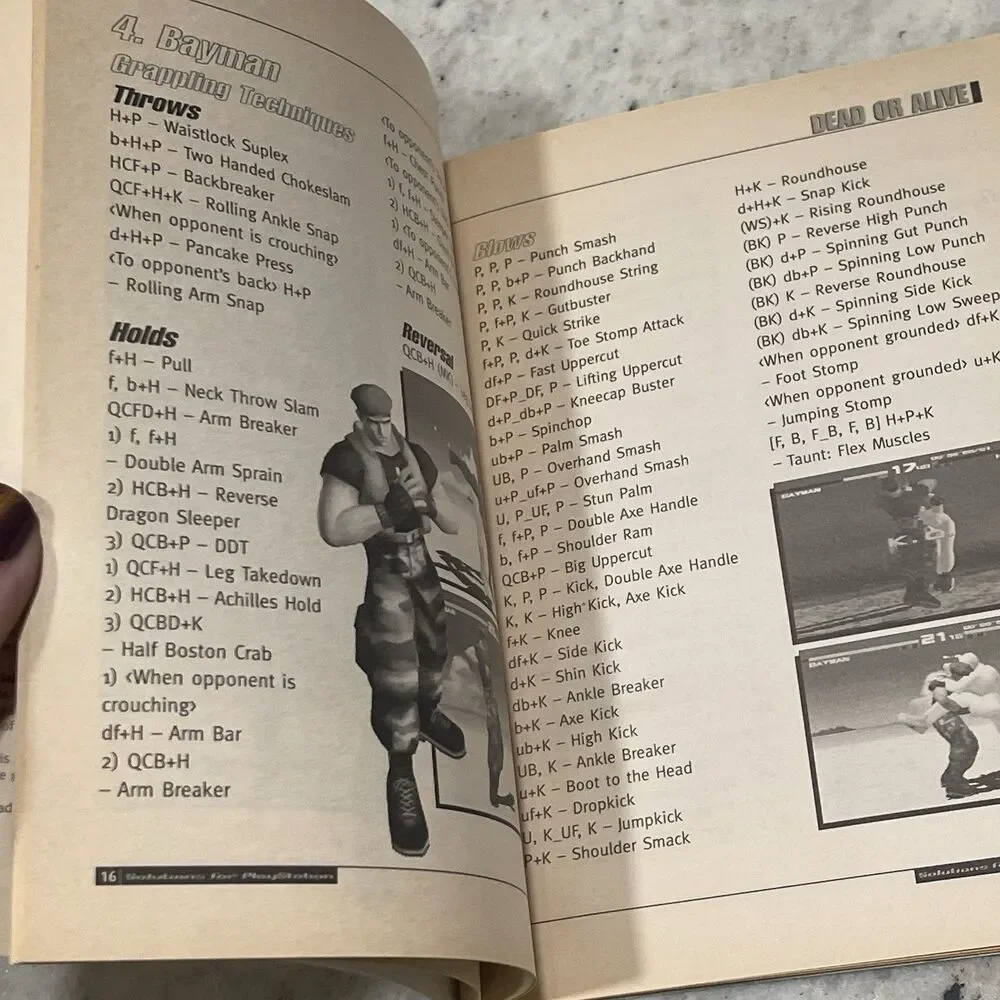 Dead Or Alive Game PlayStation Solutions complete 36 Page Players Guide Book